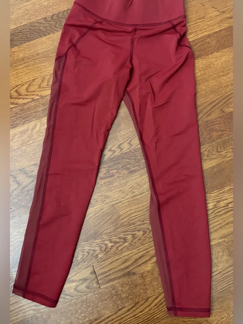 MICHI Revue Mesh High-Waist Legging - Earth Red
